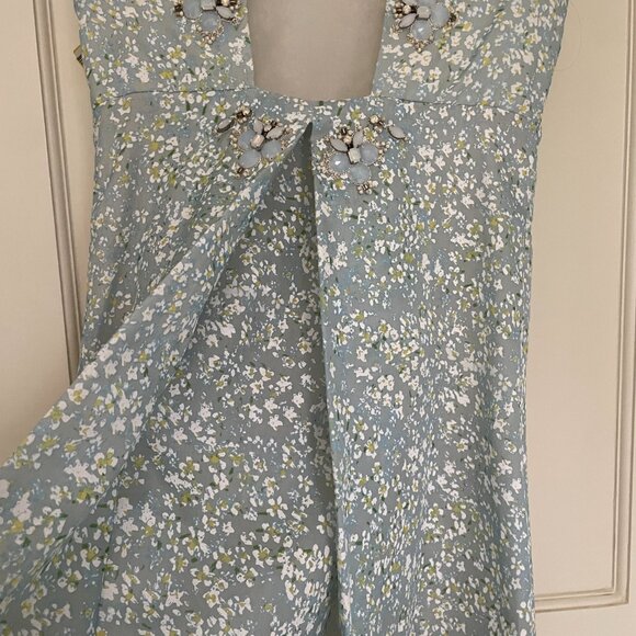Tory Burch Beaded Dress Size 4 Side Zip, fully lined. Open back - Picture 6 of 8